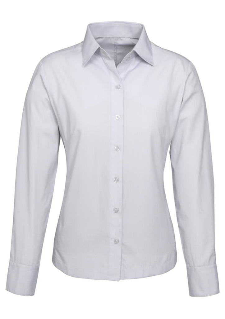 Biz Collection-Biz Collection Ladies Ambassador Long Sleeve Shirt-Silver Grey / 6-Corporate Apparel Online - 3