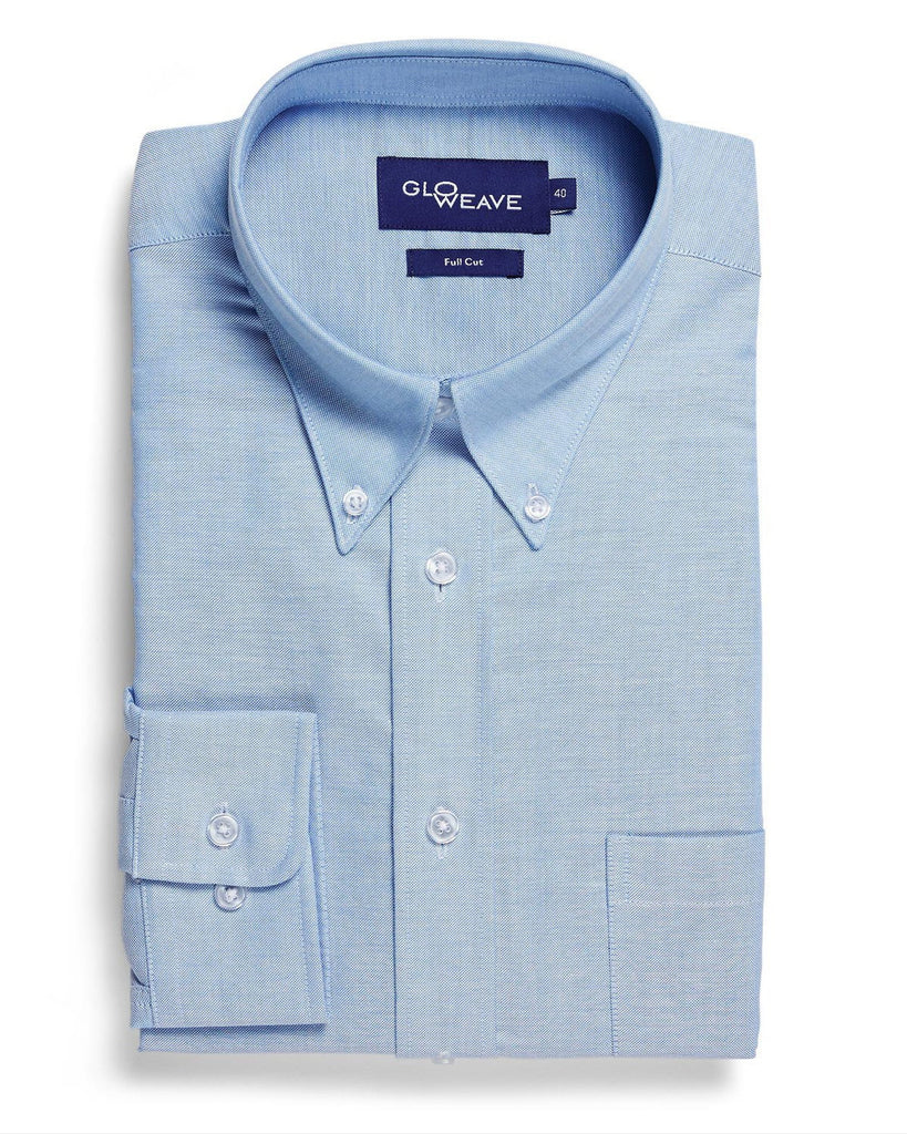 Gloweave-Gloweave  Men's Oxford Weave L/S Shirt-Blue / 37-Corporate Apparel Online - 3