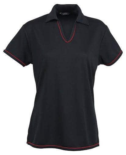 Stencil-Stencil Ladies' Cool Dry Polo 2nd (4 Colour)-Black/Red / 8-Corporate Apparel Online - 1