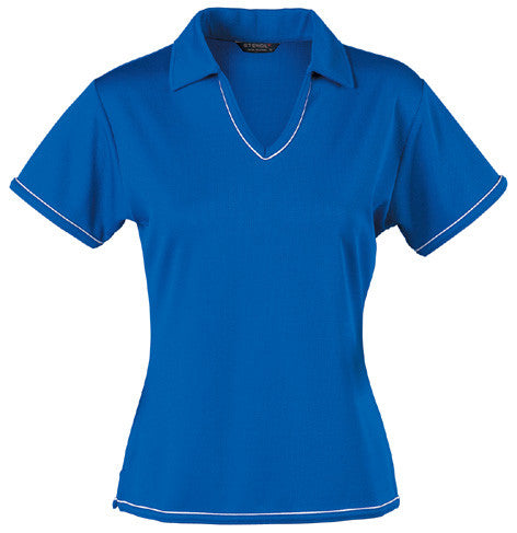 Stencil-Stencil Ladies' Cool Dry Polo 1st (12 Colour)-Royal blue/White / 8-Corporate Apparel Online - 8