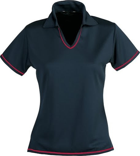 Stencil-Stencil Ladies' Cool Dry Polo 1st (12 Colour)-Navy/Red / 8-Corporate Apparel Online - 10