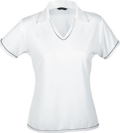 Stencil-Stencil Ladies' Cool Dry Polo 1st (12 Colour)-White/Navy / 8-Corporate Apparel Online - 2