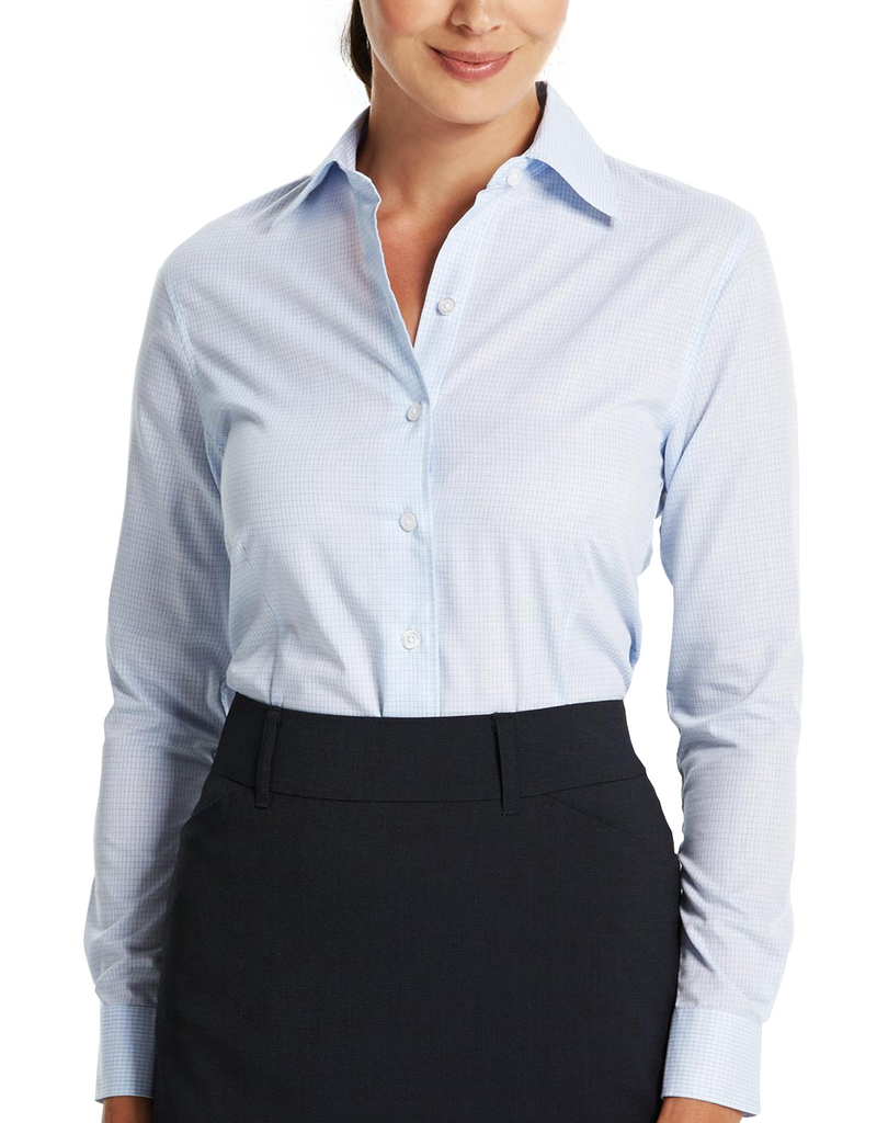 Gloweave-Gloweave Ladies Textured Yarn Dyed Check L/S Shirt--Corporate Apparel Online - 1