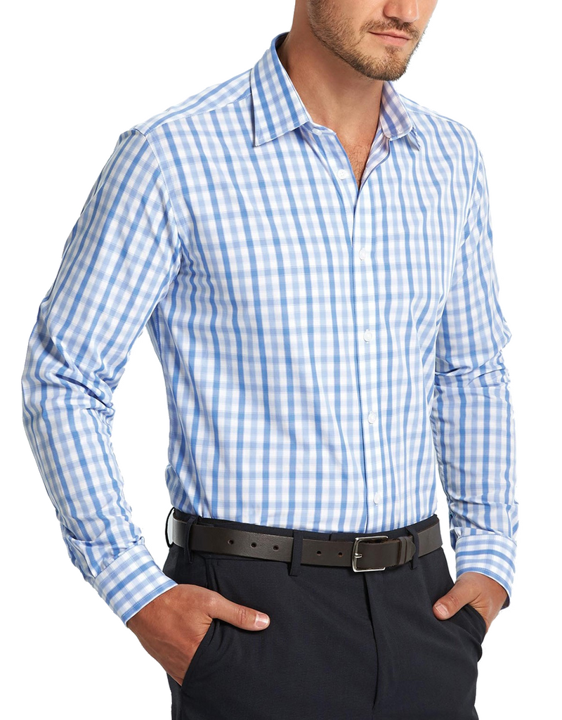 Gloweave-Gloweave Men's Soft Tonal Check L/S Shirt--Corporate Apparel Online - 1