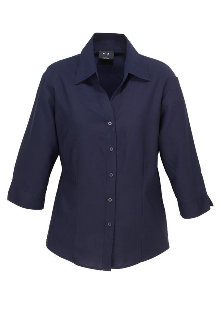Biz Collection-Biz Collection Ladies Plain Oasis Shirt-3/4 Sleeve-Navy / 6-Corporate Apparel Online - 8