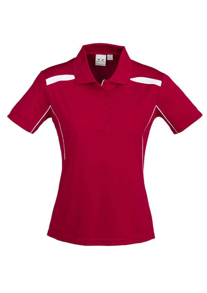 Biz Collection-Biz Collection Ladies United Short Sleeve Polo 2nd  ( 6 Colour )-Red / White / 8-Corporate Apparel Online - 4