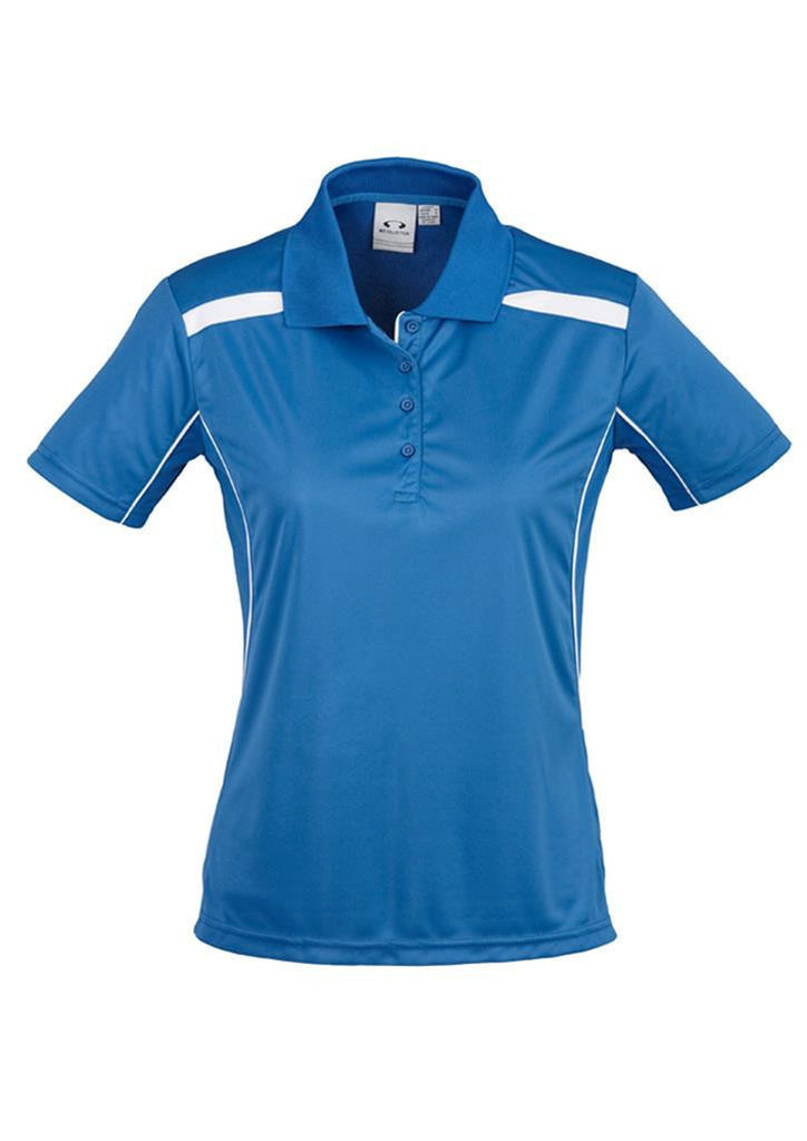 Biz Collection-Biz Collection Ladies United Short Sleeve Polo 2nd  ( 6 Colour )-Royal / White / 8-Corporate Apparel Online - 5
