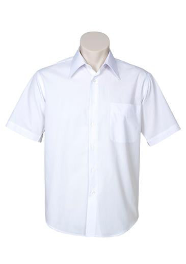 Biz Collection-Biz Collection Mens Metro Short Sleeve Shirt-White / S-Corporate Apparel Online - 11