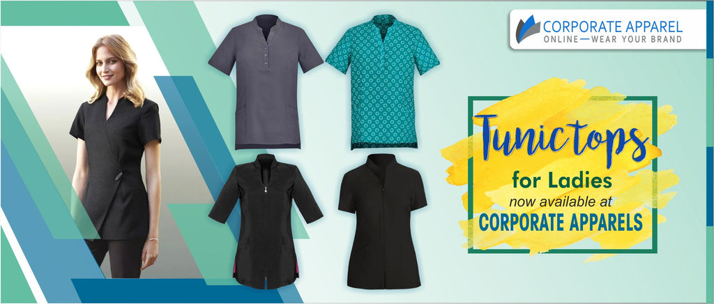 Tunic tops for ladies now available at Corporate apparels