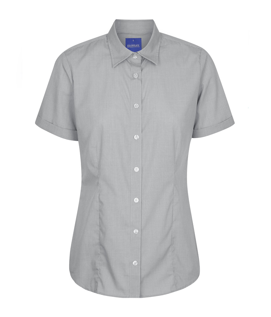 Gloweave-Gloweave Ladies Puppy Tooth Check S/S Shirt--Corporate Apparel Online - 1