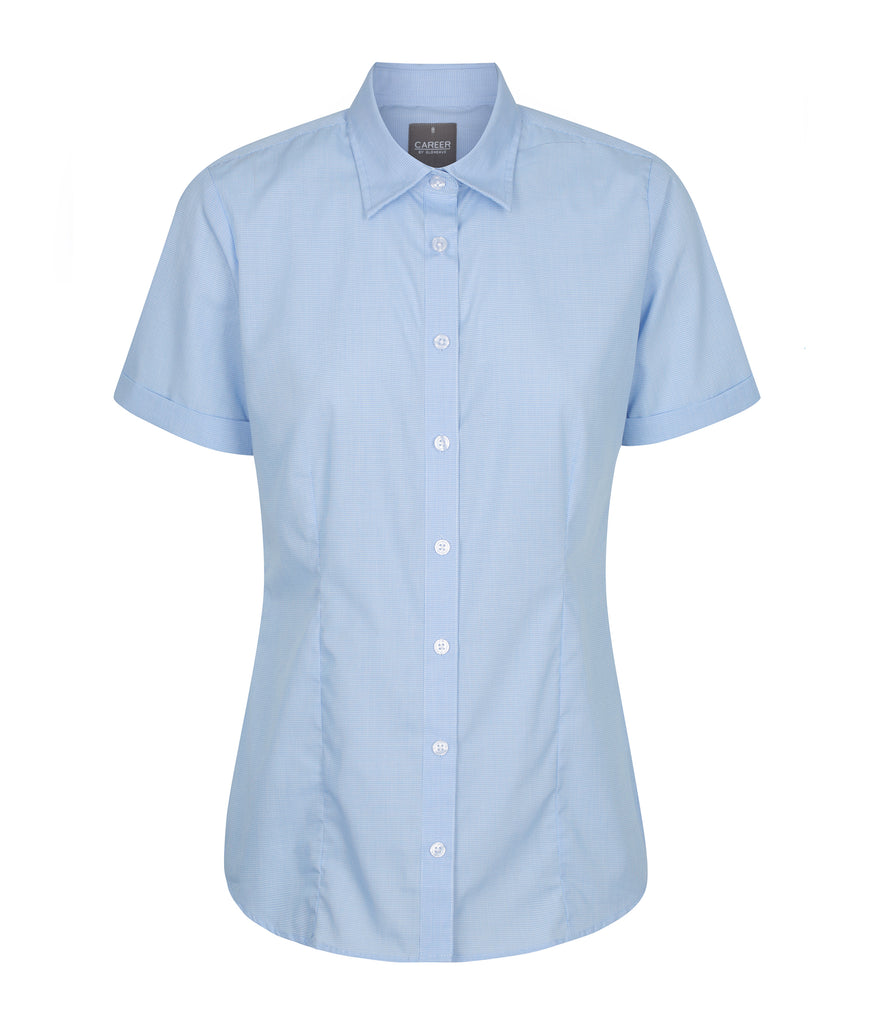 Gloweave-Gloweave Ladies Puppy Tooth Check S/S Shirt--Corporate Apparel Online - 1
