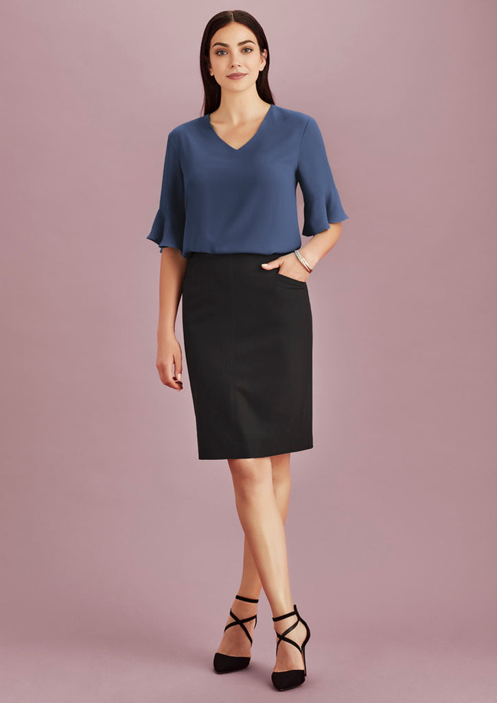 Biz Corporate Womens Siena Bandless Pencil Skirt (20717)