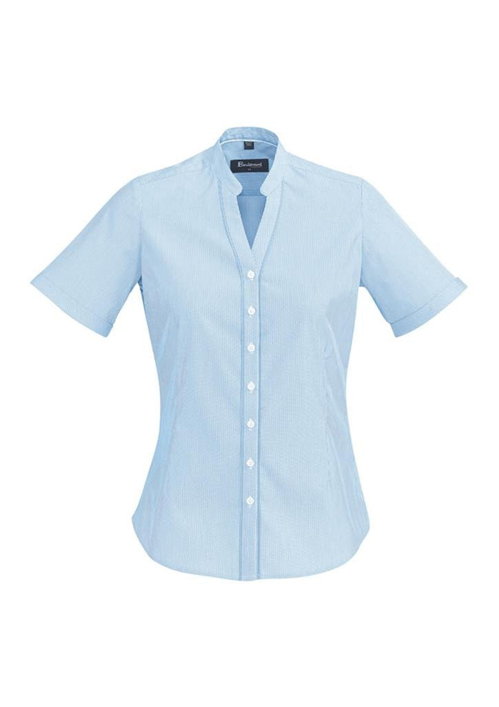 Biz Corporate Womens Bordeaux Short Sleeve Shirt (40112)