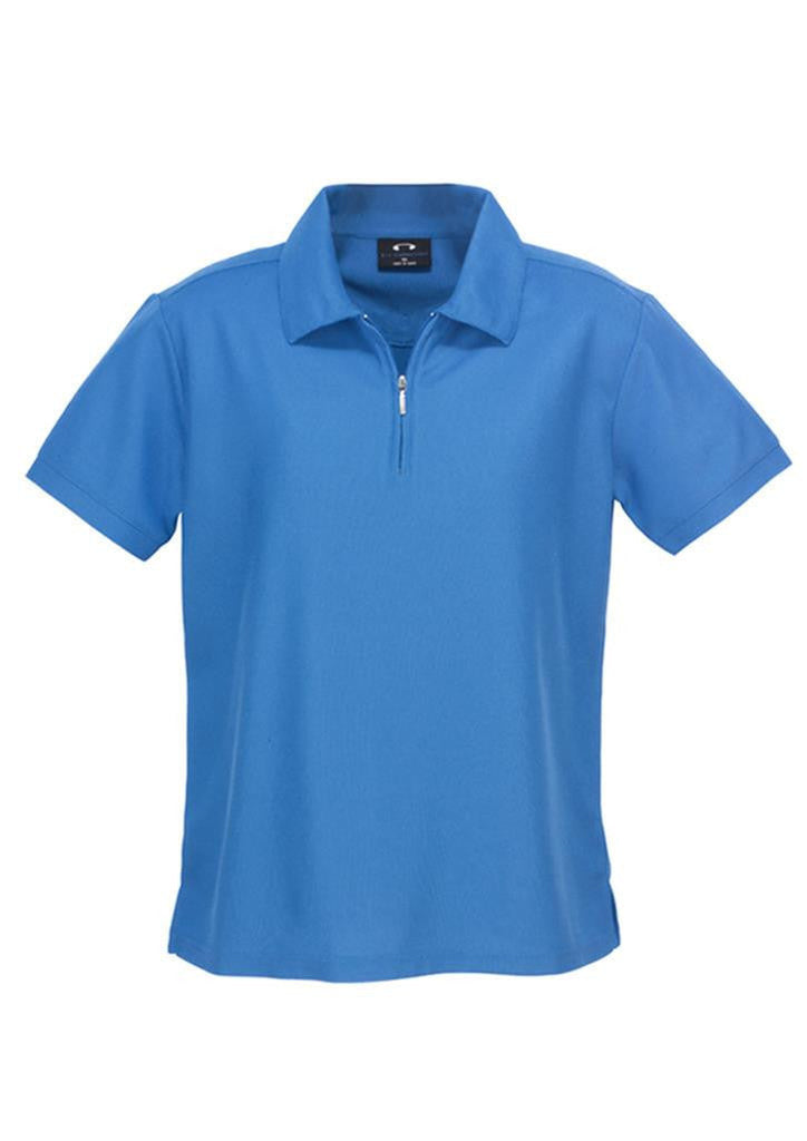 Biz Collection-Biz Collection Ladies Micro Waffle Polo-Azure Blue / 8-Uniform Wholesalers - 2