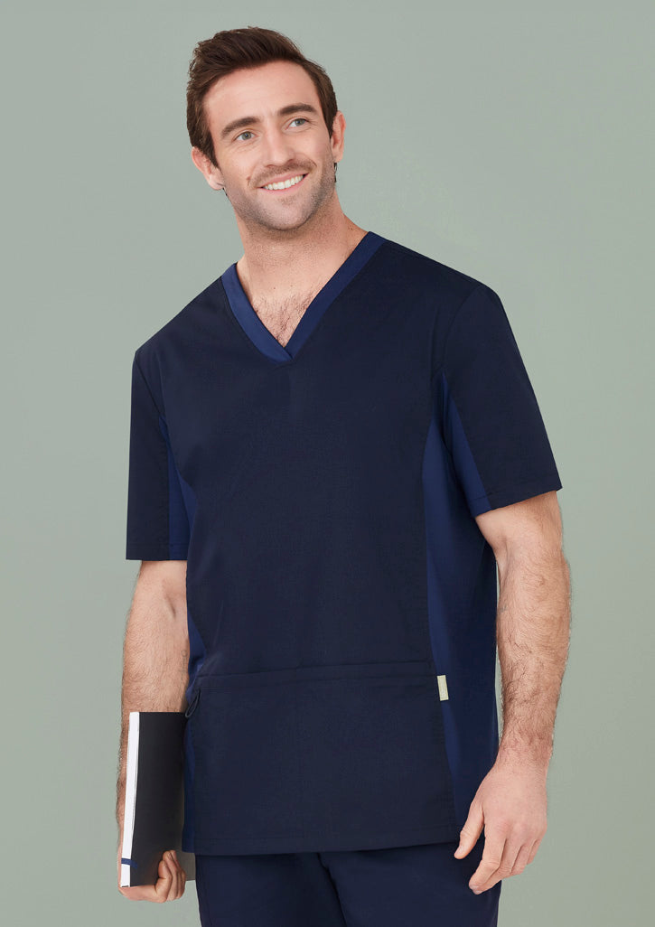 Biz-Care-Mens-Riley-Stretch-Scrub-Top