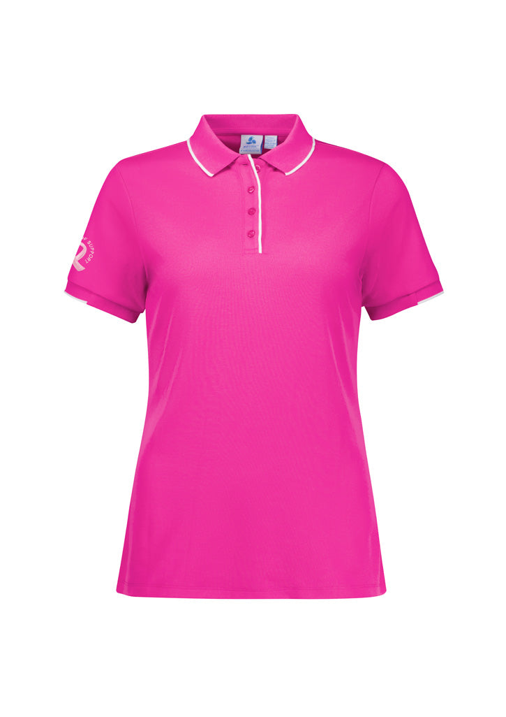Biz Care Womens Pink Short Sleeve Polo (CST313LS) – Corporate