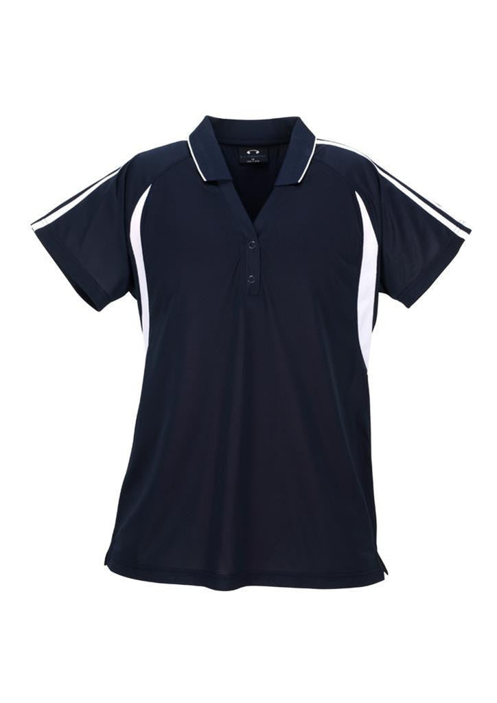 Biz Collection-Biz Collection Ladies Flash Polo 1st ( 11 Colour )-Navy / White / 8-Uniform Wholesalers - 12