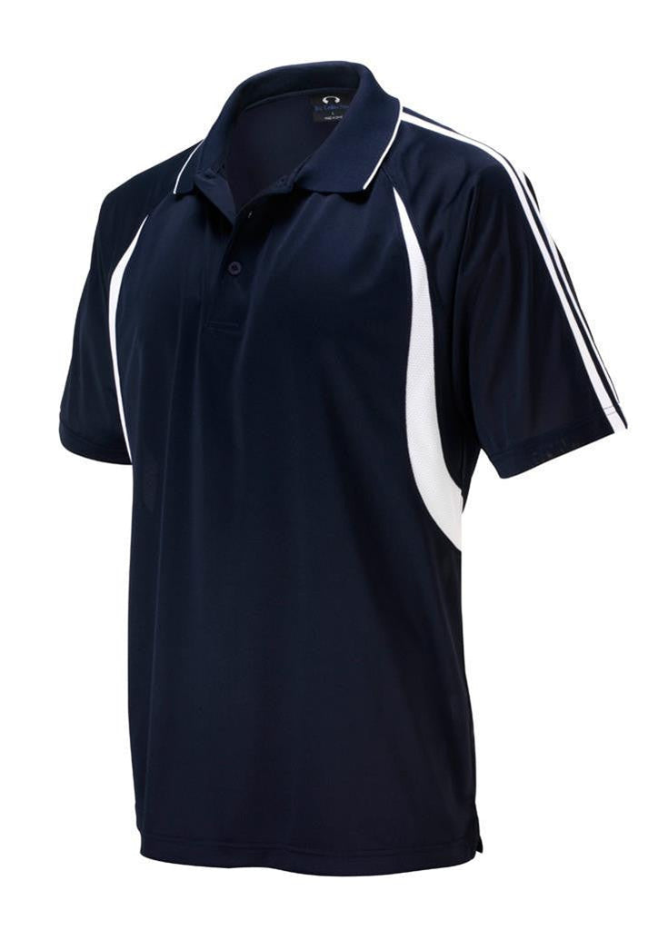 Biz Collection-Biz Collection Mens Flash Polo 1st (  9 Colour )-Navy / White / Small-Uniform Wholesalers - 7