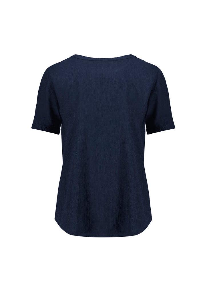 Biz Corporate Womens Ruché Short Sleeve Blouse (RU568LS)