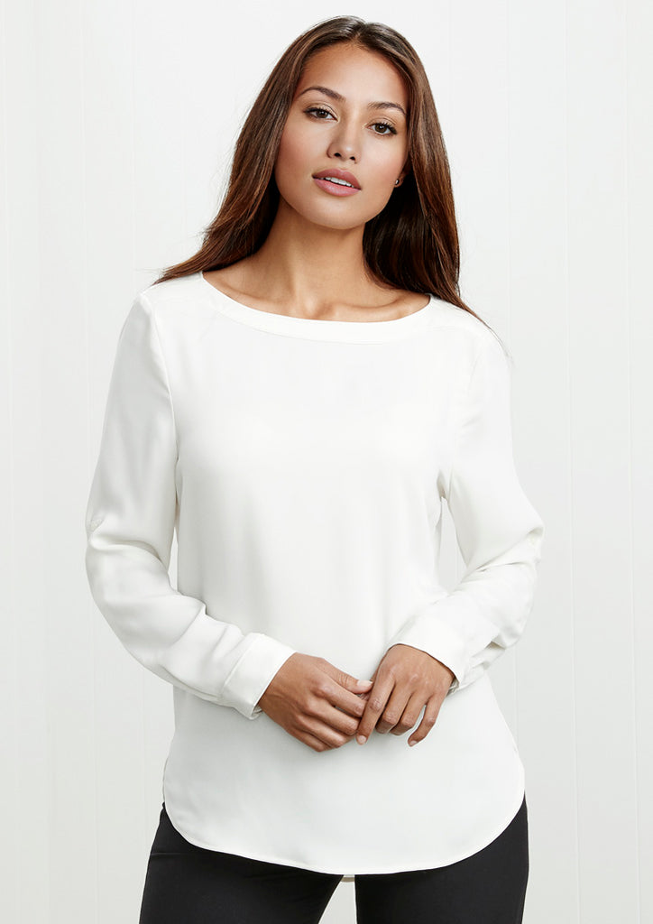 Biz Collection Womens Madison Boatneck Blouse-(S828LL)