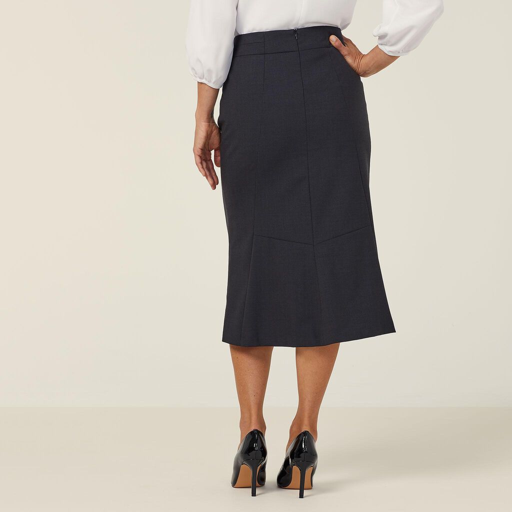 NNT Stretch Wool Blend Long Line Skirt (CAT2BW)