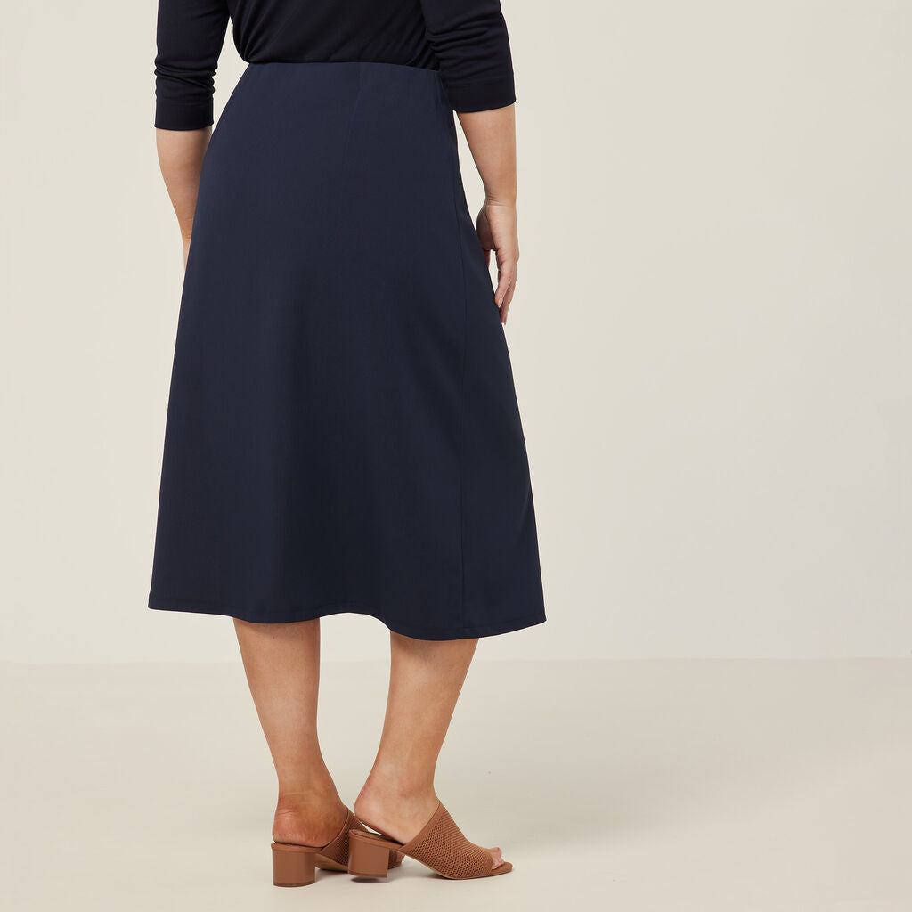 NNT Uniforms Crepe Stretch Midi Length A-line Skirt (CAT2RV