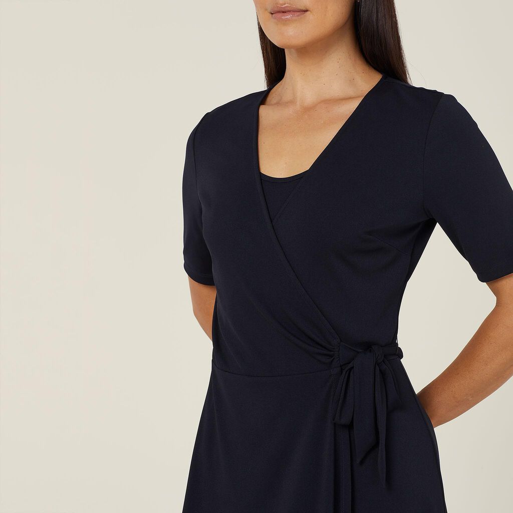 NNT Uniforms Matt Jersey Wrap Dress (CAT699) Corporate Apparel Online NNT Uniforms Matt Jersey Wrap Dress (CAT699) Corporate Apparel Online