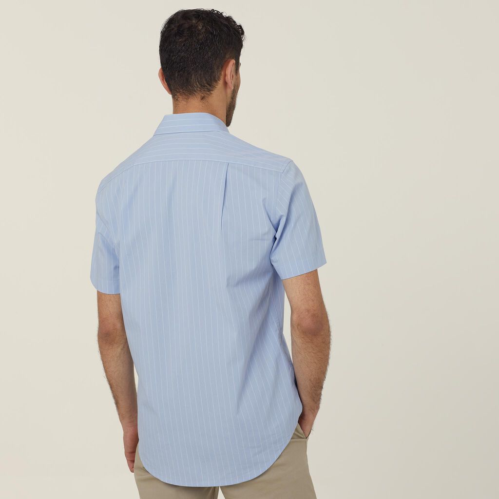 NNT Uniforms Avignon Pinstripe Stretch Short Sleeve Shirt (CATJDM)