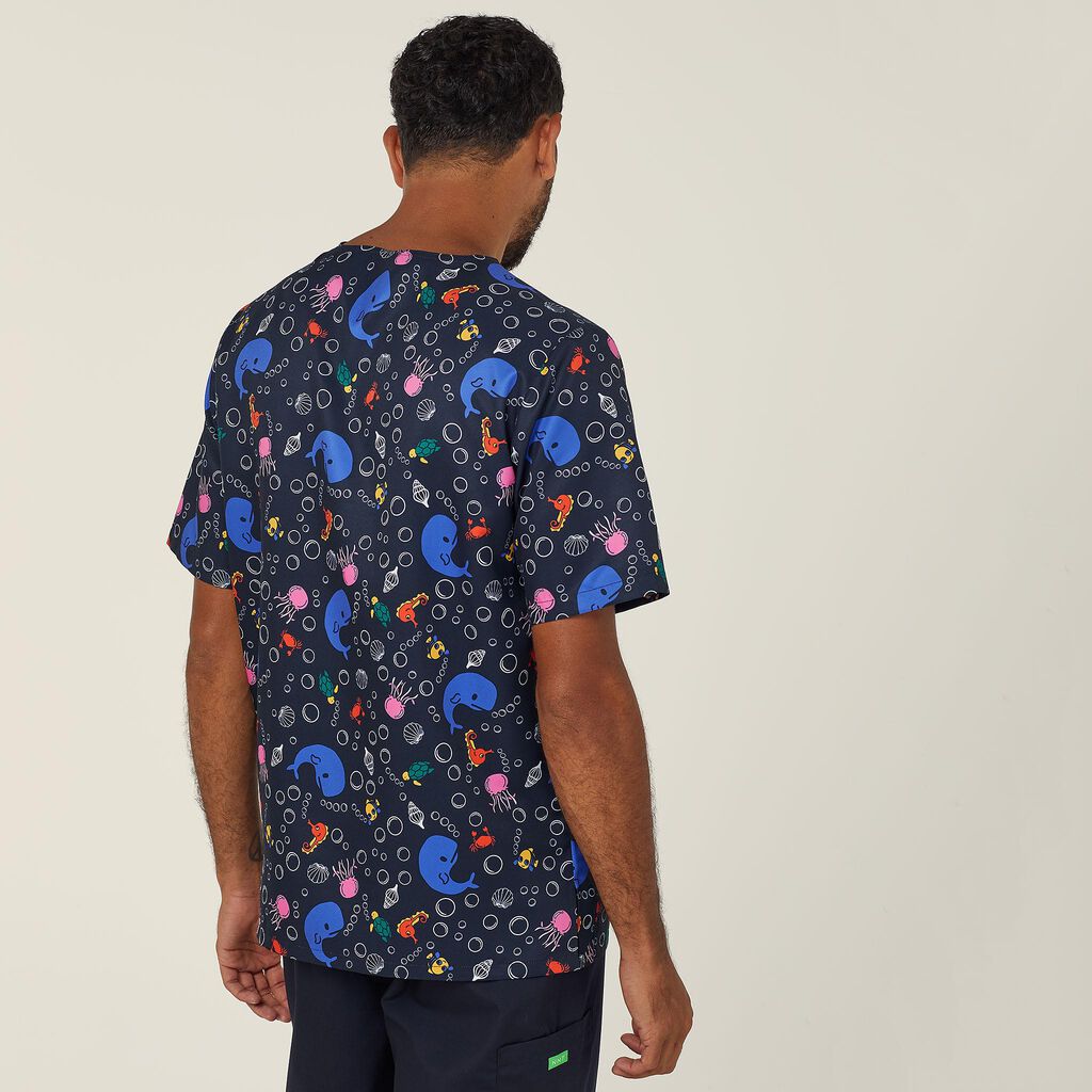 NNT Under The Sea Print Scrub Top (CATRFW)