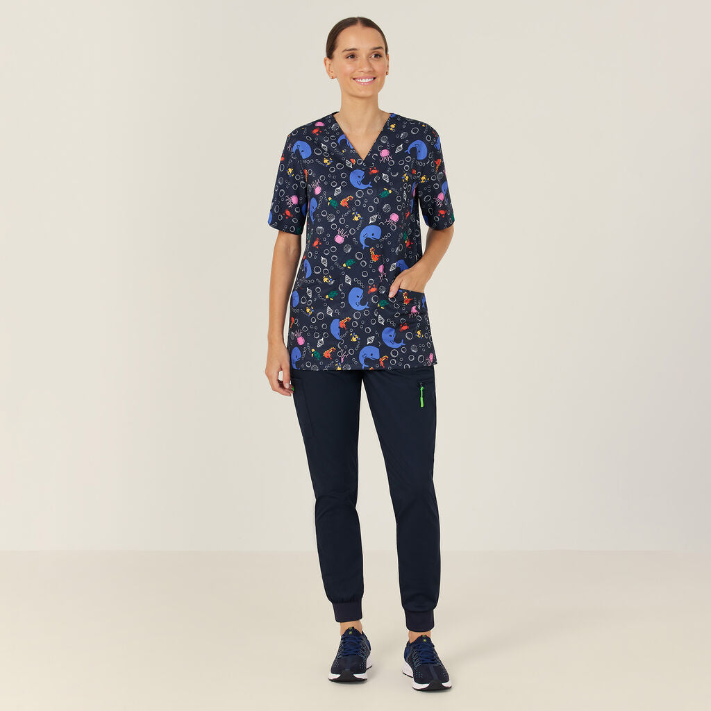 NNT Under The Sea Print Scrub Top (CATRFW)