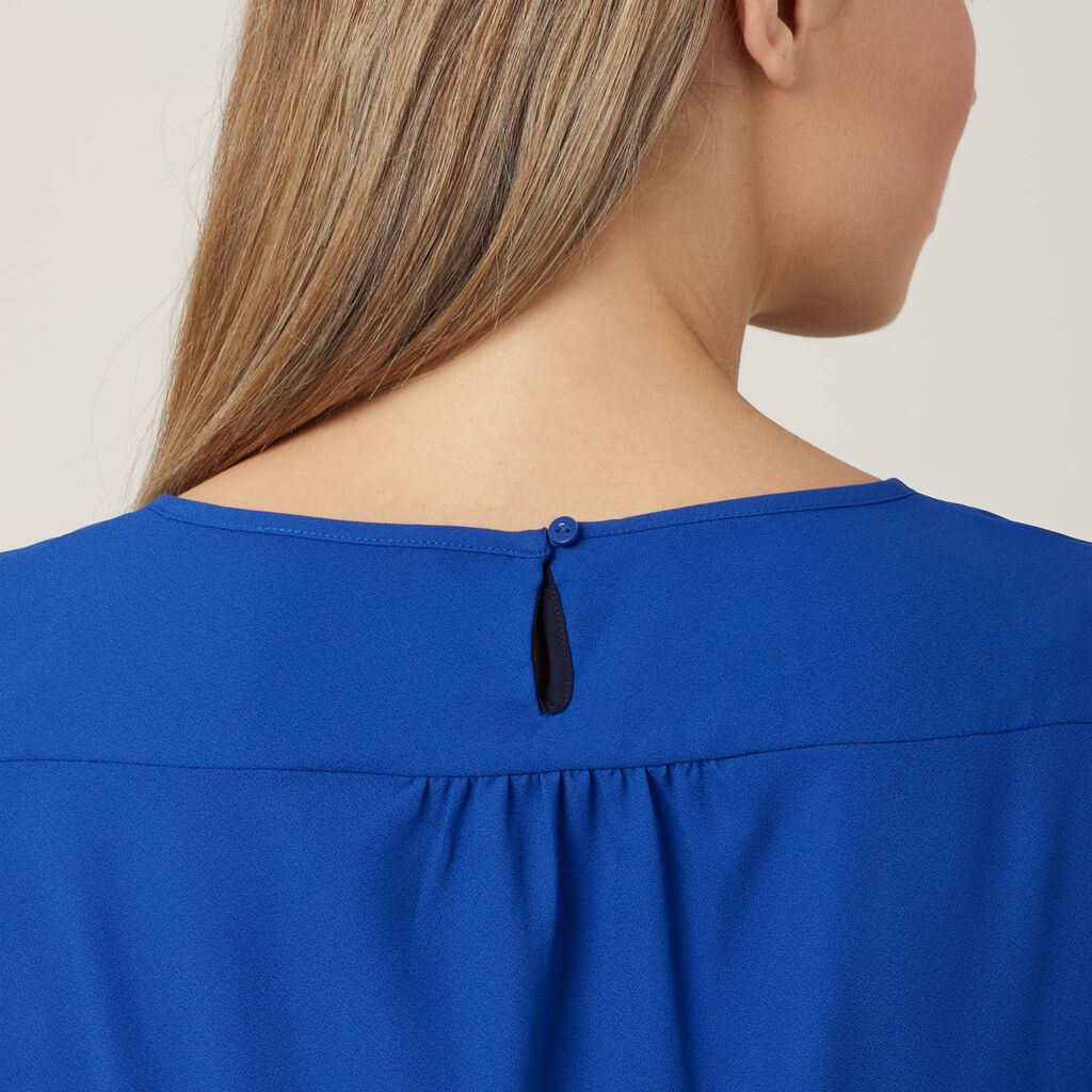 NNT Uniforms French Georgette Fluted Sleeve Top (CATU5T)