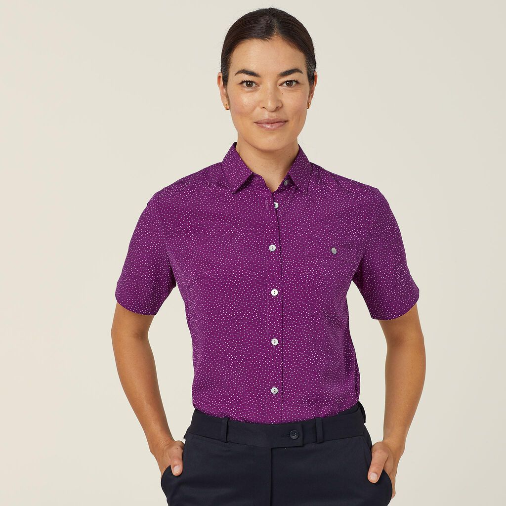 NNT Uniforms Silvi Spot Print S/S Shirt (CATU7H)