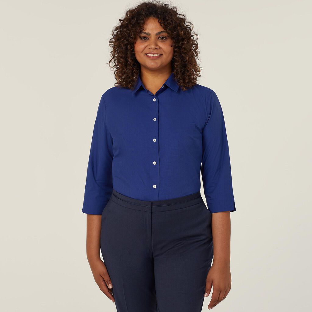 NNT Uniforms Poly Cotton End On End 3/4 Sleeve Shirt (CATUDH)