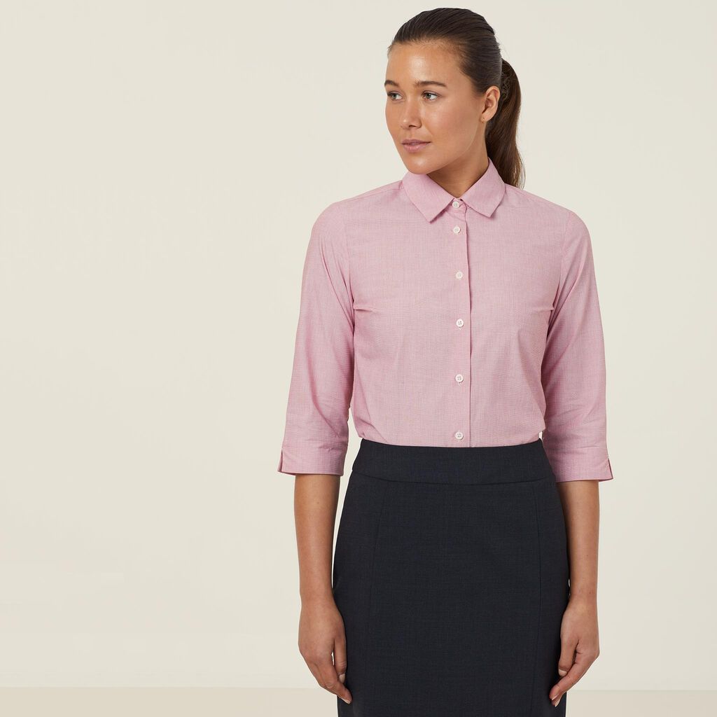 NNT Uniforms Poly Cotton End On End 3/4 Sleeve Shirt (CATUDH)