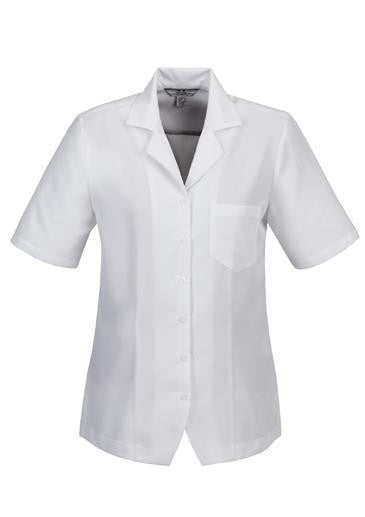 Biz Collection-Biz Collection Ladies Oasis Plain Overblouse-White / 6-Uniform Wholesalers - 6