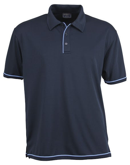 Stencil-Stencil Men's Cool Dry Polo-Navy/Bimini blue / S-Corporate Apparel Online - 12