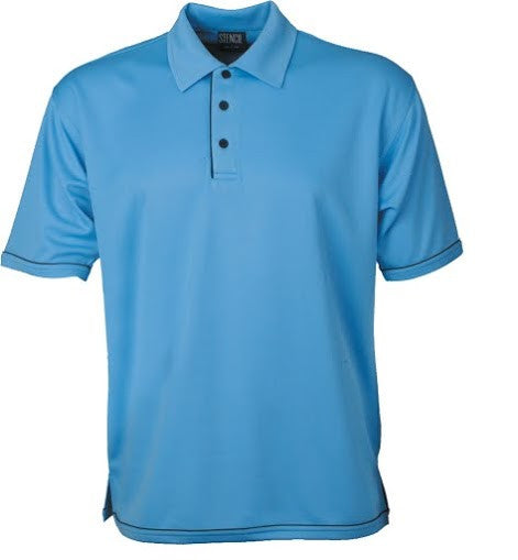 Stencil-Stencil Men's Cool Dry Polo-Bimini blue/Navy / S-Corporate Apparel Online - 5