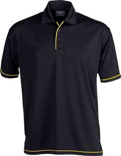 Stencil-Stencil Men's Cool Dry Polo-Black/Gold / S-Corporate Apparel Online - 9