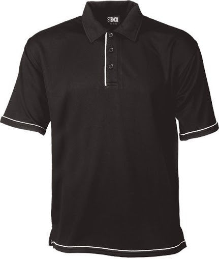 Stencil-Stencil Men's Cool Dry Polo-Black/White / S-Corporate Apparel Online - 8