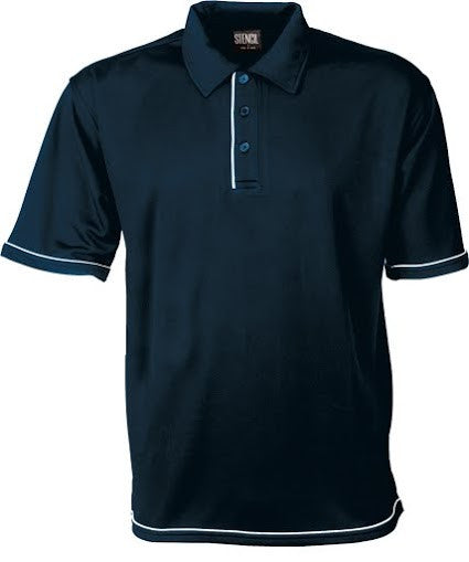 Stencil-Stencil Men's Cool Dry Polo-Navy/White / S-Corporate Apparel Online - 6