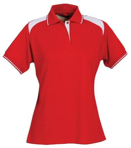Stencil-Stencil Ladies' Club Cool Dry Polo-Red/White / 8-Uniform Wholesalers - 6