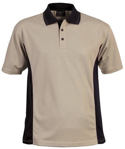 Stencil-Stencil Men's Active Cool Dry Polo-Beige/Navy / S-Corporate Apparel Online - 4