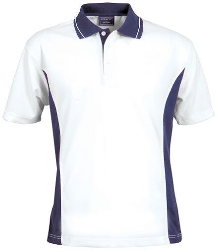 Stencil-Stencil Men's Active Cool Dry Polo-White/Navy / S-Corporate Apparel Online - 3
