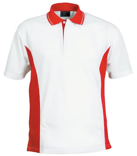 Stencil-Stencil Men's Active Cool Dry Polo-White/Red / S-Corporate Apparel Online - 1