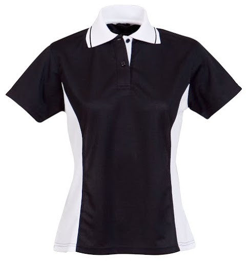 Stencil-Stencil Ladies' Active Cool Dry Polo-Black/White / 8-Corporate Apparel Online - 8