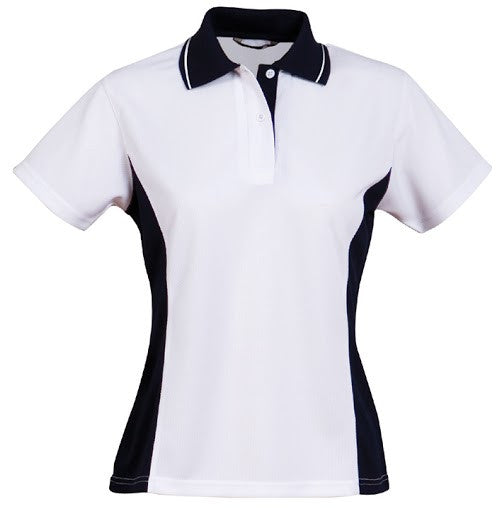 Stencil-Stencil Ladies' Active Cool Dry Polo-White/Navy / 8-Corporate Apparel Online - 3