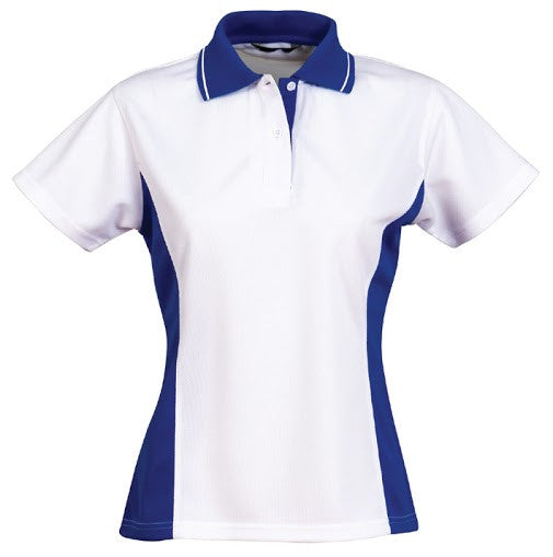 Stencil-Stencil Ladies' Active Cool Dry Polo-White/Royal blue / 8-Corporate Apparel Online - 2