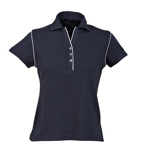 Stencil-Stencil Ladies' Bio-Weave Polo-Navy/Pale blue / 8-Corporate Apparel Online - 6