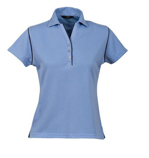 Stencil-Stencil Ladies' Bio-Weave Polo-Ocean blue/Navy / 8-Corporate Apparel Online - 5