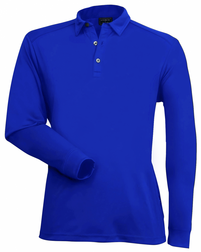 Stencil Freshen Polo L/S 1043 Mens L/S Polo (1043)